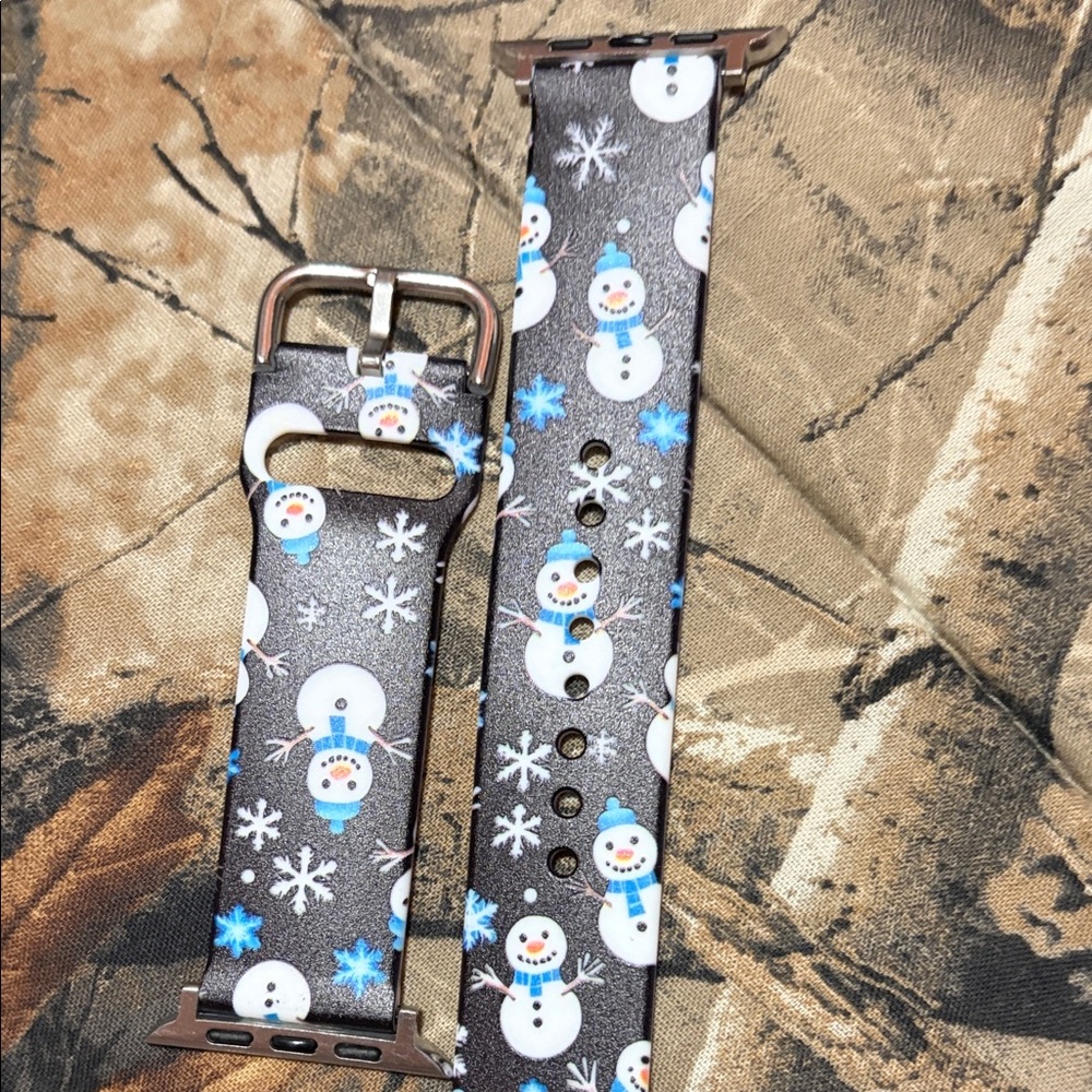 Snowman Print Watch Band